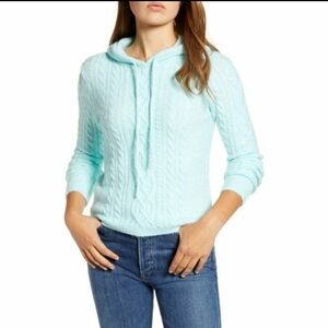 NWT COURT & ROWE Hooded Cable Knit Bennett Sweater